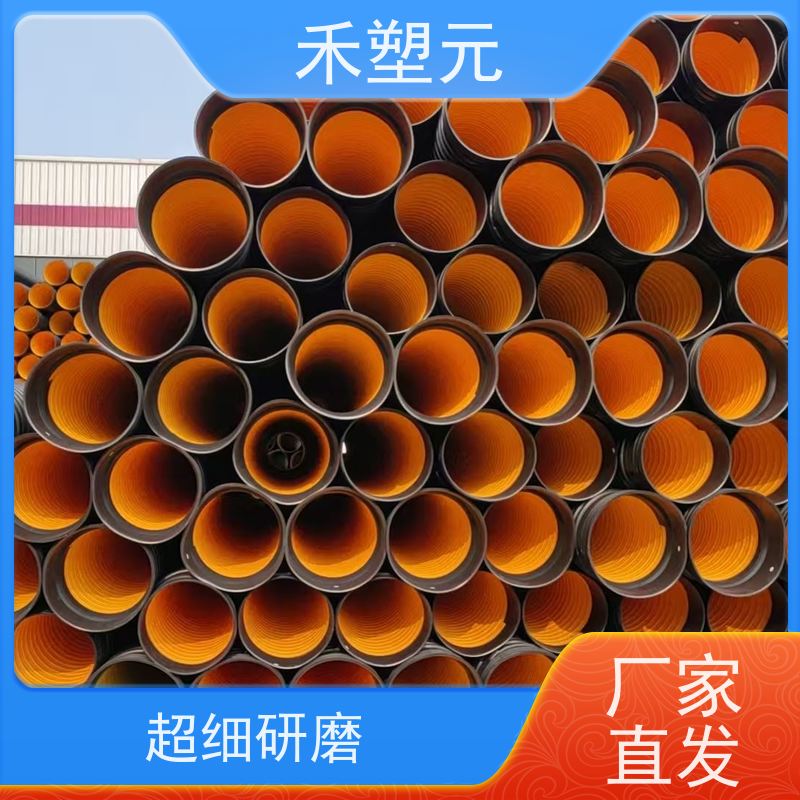 HDPE钢带增强螺旋波纹管 大口径钢带管 黑色排水排污管