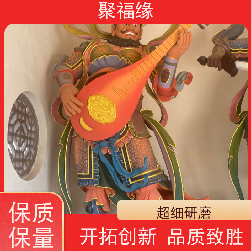 木雕财神爷 玻璃钢贴金 彩绘五路财神 铸铜雕文武财神老树漆神像定制