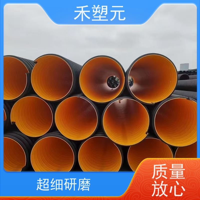 PE双壁波纹管 HDPE缠绕结构B型缠绕管 聚乙烯克拉管 钢带增强螺旋管