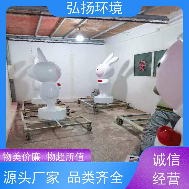 公园创意定制卡通雕塑商业活动玻璃钢公仔造型装饰摆件