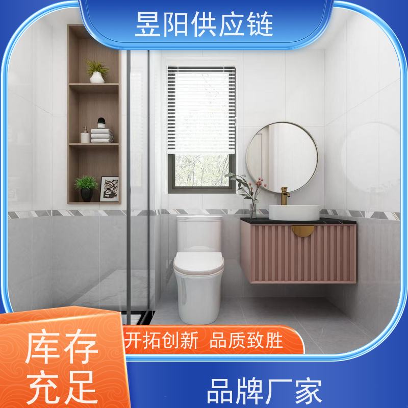薄边方形昱阳供应链洗手盆可丽耐人造石双层一体盆亮光防滑人造石台面