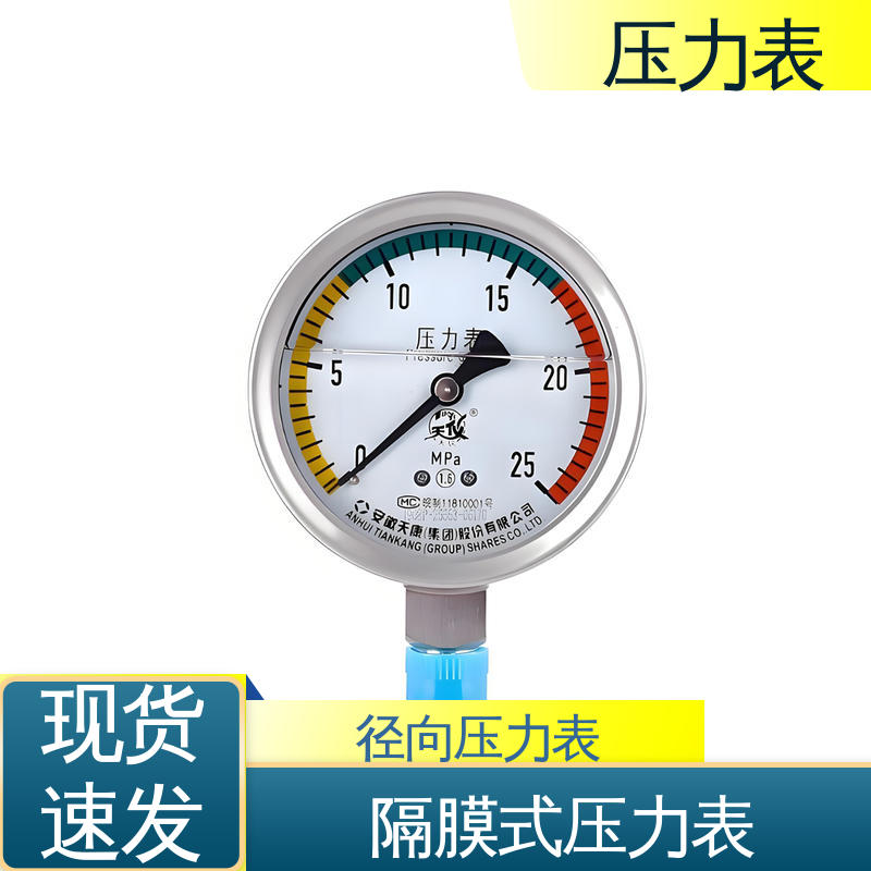 天康 YPF 系列 膜片压力表 直观性强 可靠性高 源头厂家 品类齐全