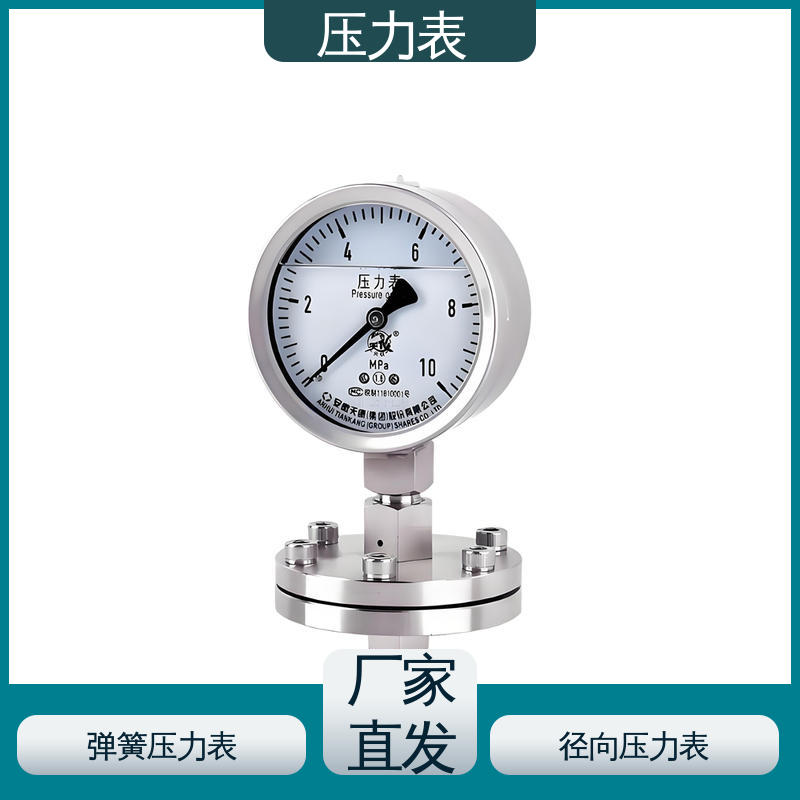 天康 YPF 系列 隔膜式压力表 安装便捷 维护简单 实力厂家 支持定制