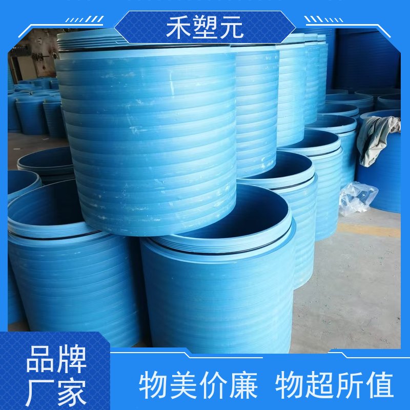 HDPE顶拉管pe实壁排水管柔性密封自锁接口聚乙烯缠绕排污管