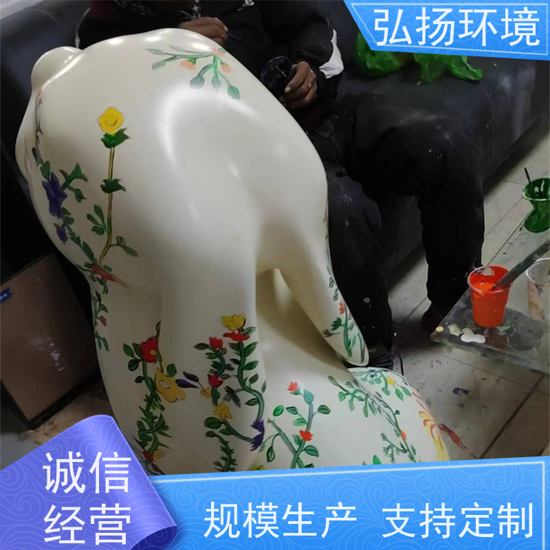 卡通牛雕塑 玻璃钢动物牛定制 公园景观小品牛头雕像