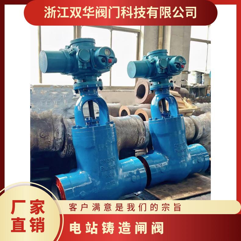 双华阀门 电动电站铸造闸阀洛钼钢高压高温对焊Z961Y-P54 DN300