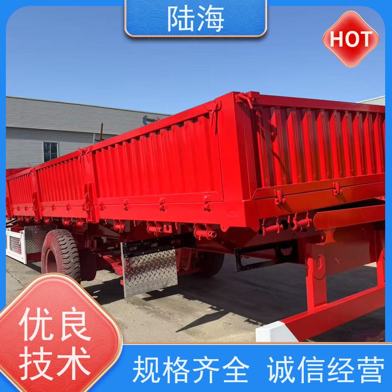 源头工厂 三桥偏翻半挂车 一体式自卸车 操作方便