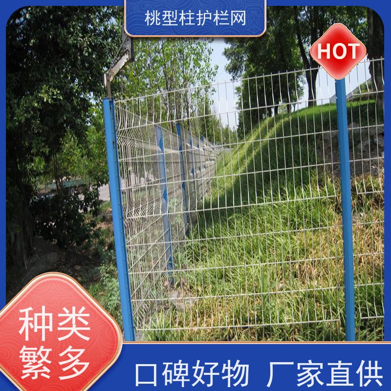 折弯桃型柱护栏网 德瑞克斯隔离栅战斧式立柱围栏耐腐蚀