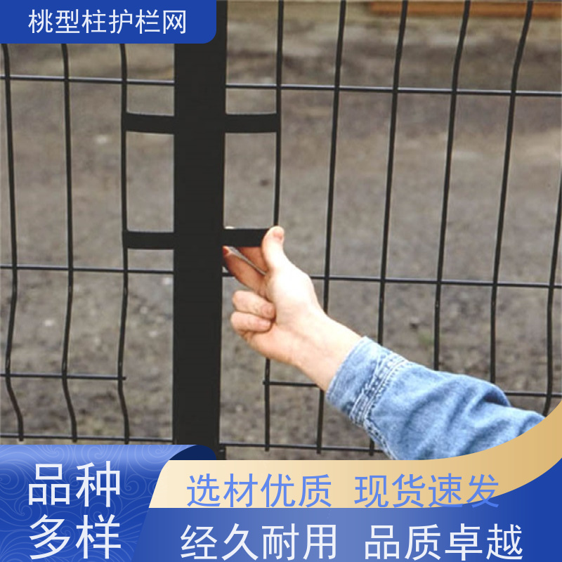 桃型柱护栏网德瑞克斯隔离栅战斧式立柱围栏耐磨