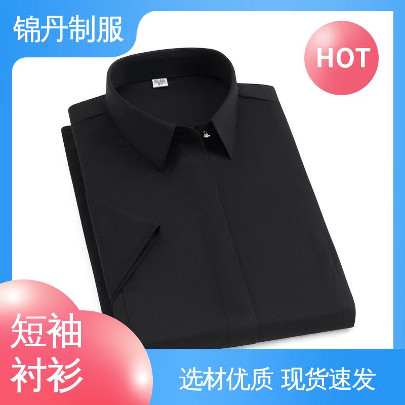 广|州 短袖女衬衫 团队服 工作服 翻领设计 版型合体