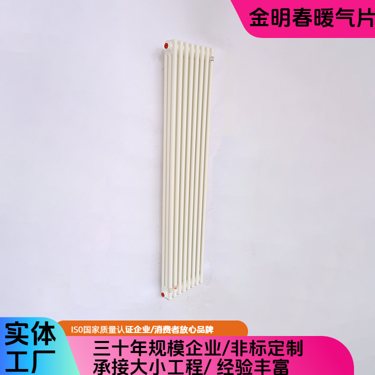金明春 厂家 钢制圆管二柱散热器 占地小安装便捷 按需定制