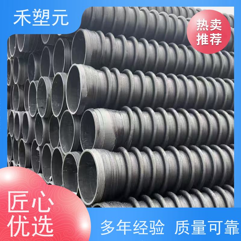 厂家供应 大口径PE排污管 HDPE双壁波纹管 DN400 缠绕增强B型克拉管