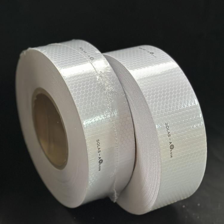 专业工厂SOLAS海事膜 蜂窝状镀铝膜船舶救生圈铝基色反光胶带现货