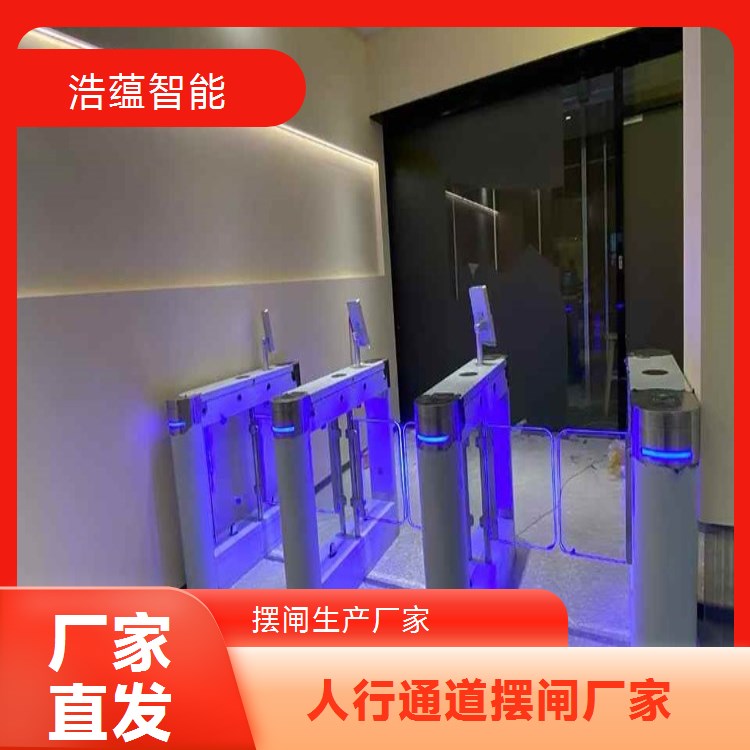 超薄摆闸厂家 企业级门禁通道闸 支持定制浩蕴智能