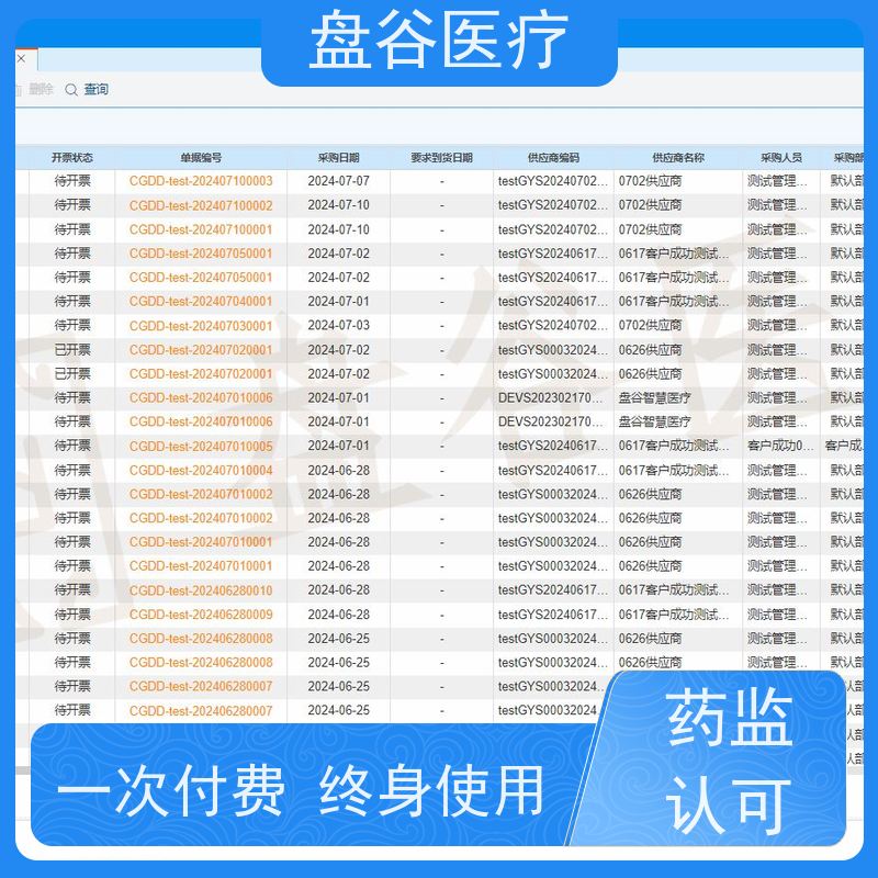 盘谷医疗 3类医疗器械系统软件 含UDI追溯 轻松过证