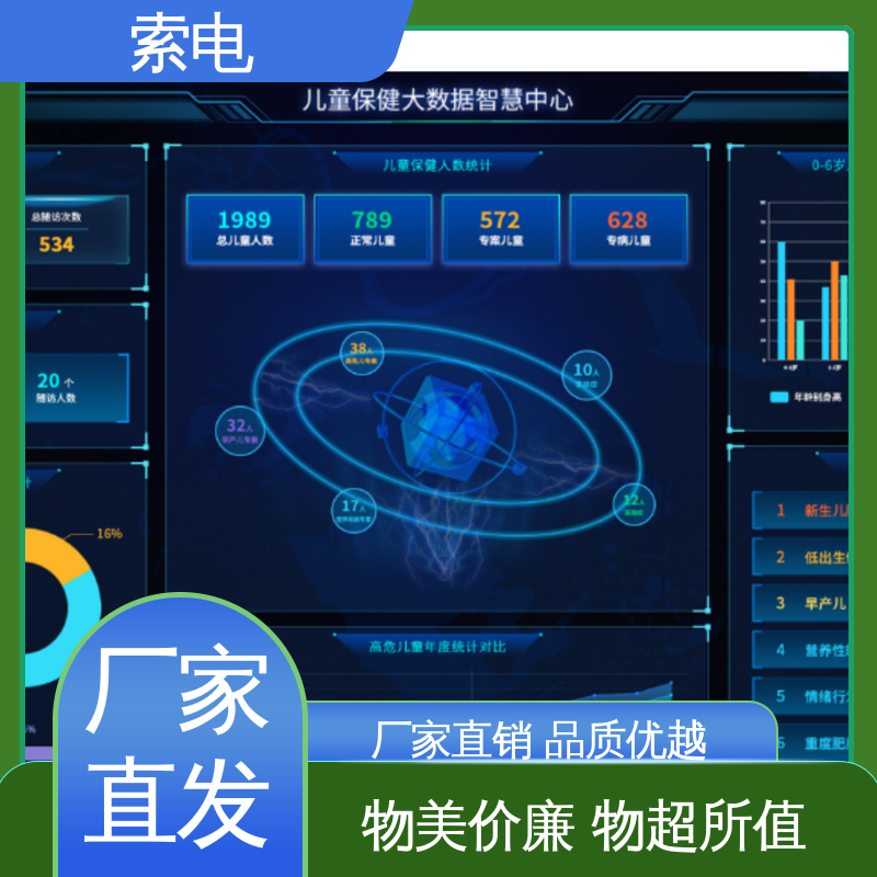 索电 专业的诊断 设计界面卡通化 儿童保健云平台