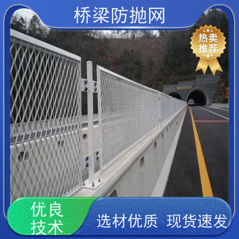 防抛网菱形高速隔离钢板网分隔带网天桥防护网