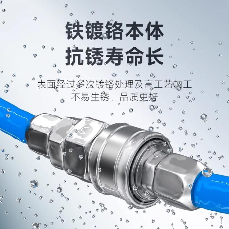 山耐斯空压机c式自锁快插速接头气动配件气泵快插pp/sp公母高压