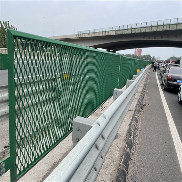 桥梁防落菱形防眩网框架护栏网高速路中间隔离网天桥防护网