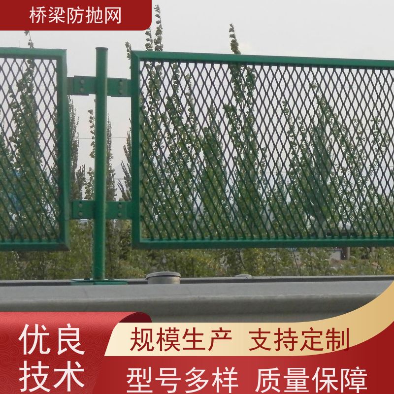 天桥防护网浸塑菱形桥梁防抛网分隔带网高速公路防眩网