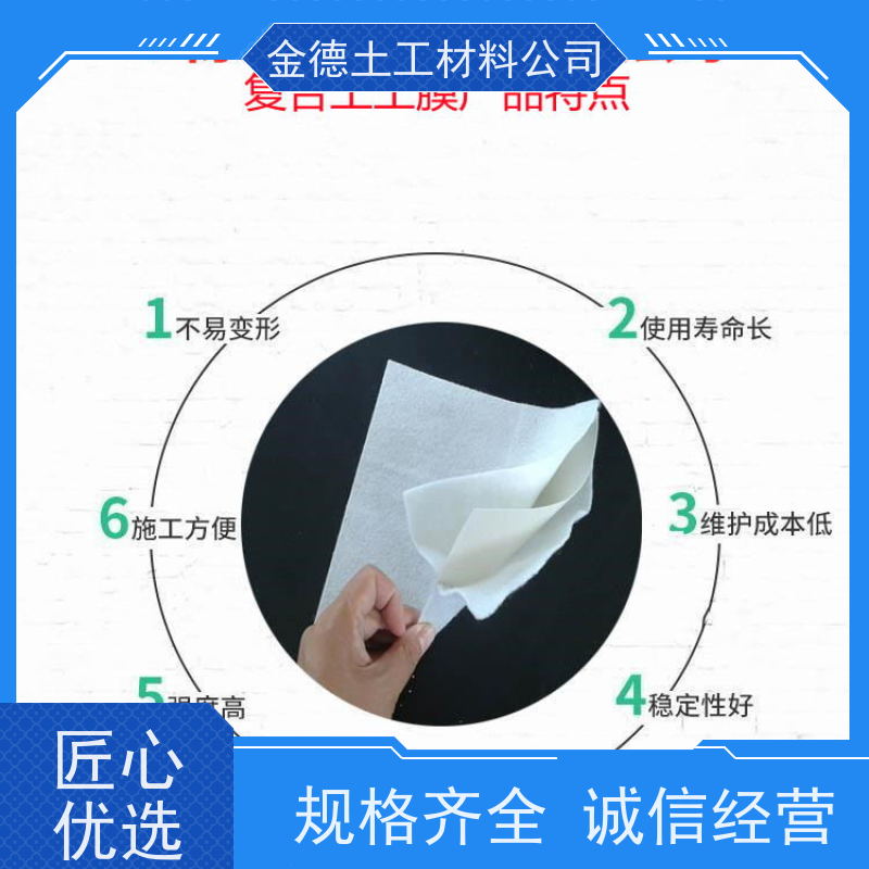 地下工程防潮 国标900g/m2复合土工膜 柔性贴合复杂基面 欢迎考察