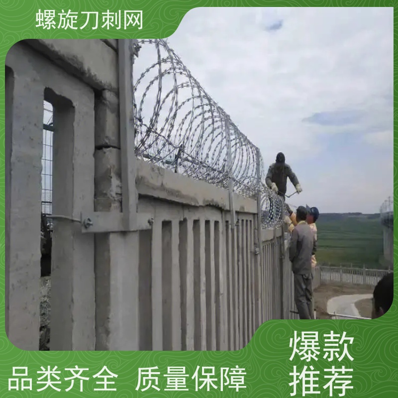 防护网带刺铁丝滚笼镀锌刀刺网普锌防攀爬刀片刺绳材质