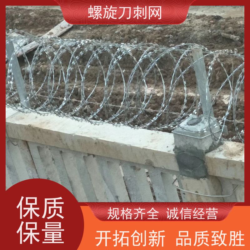 镀锌钢丝螺旋滚笼小区学校防爬防盗网围墙刀刺网安装