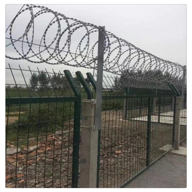 防盗刺绳加粗耐用警戒小区围墙刺滚笼201螺旋刀刺网安装