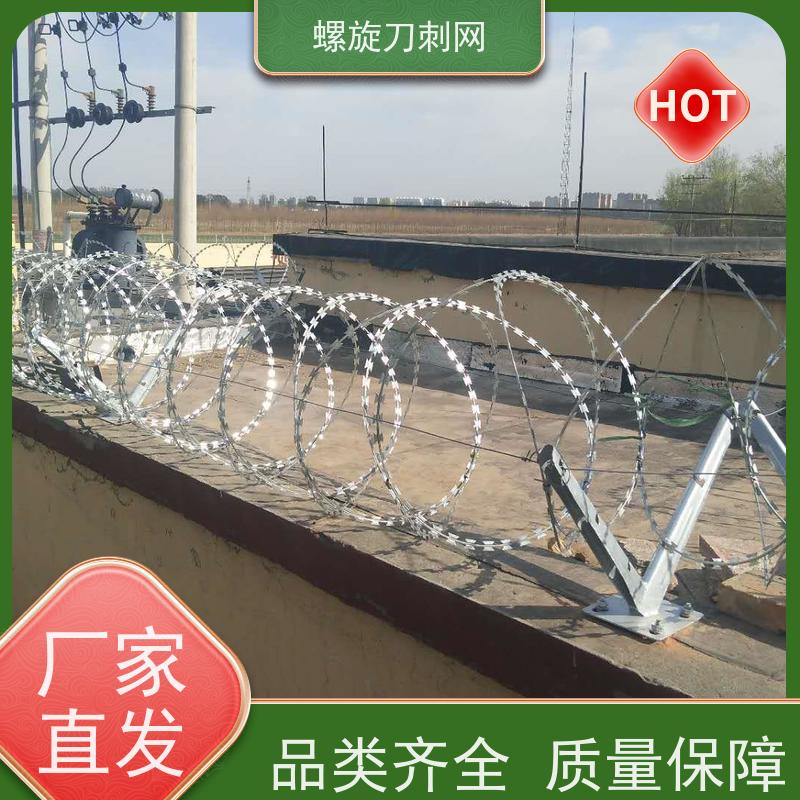 防护网带刺铁丝滚笼斧行型刀片防爬网201螺旋刀刺网使用年限