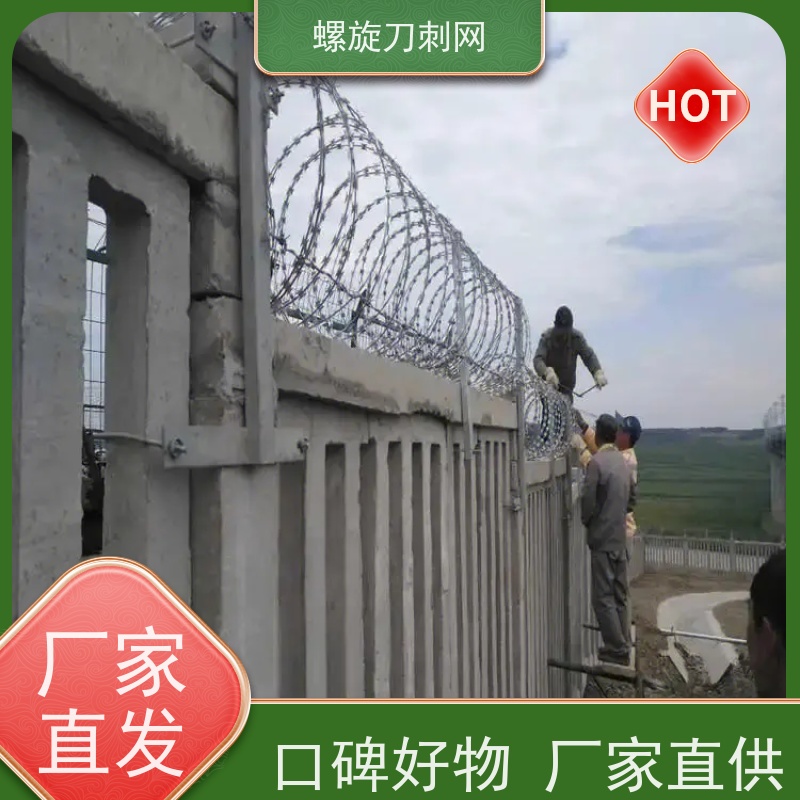 防护网带刺铁丝滚笼斧行型刀片防爬网围墙刀刺网颜色