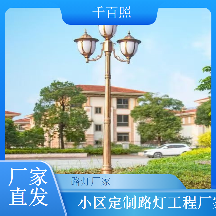 保持清洁美观防鸟筑巢设计小区庭院定制路灯，整洁有序