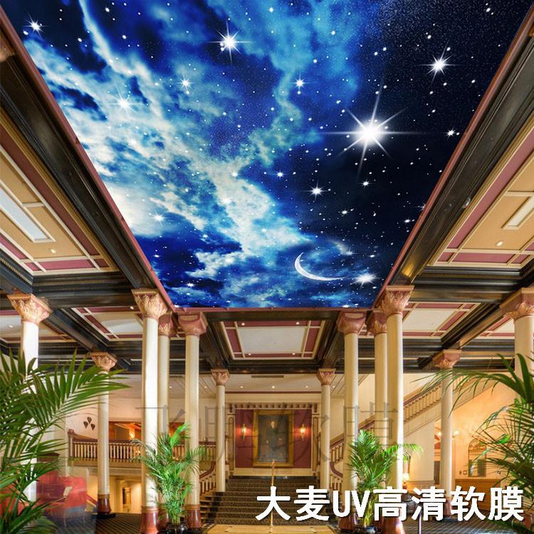 pvc喷绘天花软膜 防火防腐UV精印膜 75%透光率高清画面个性时尚