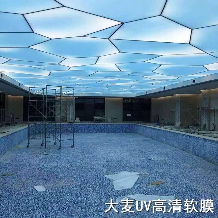 大麦广告软膜天花喷绘 定制UV高清透光膜 软膜龙骨安装服务