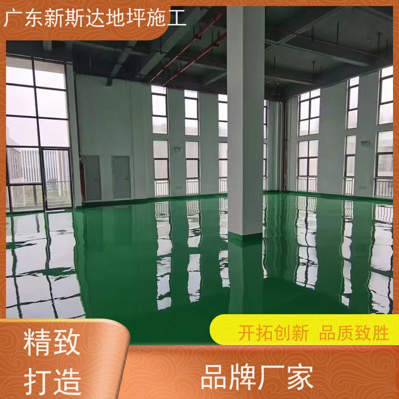 地下停车场色彩多样防静电自流平施工抗油污