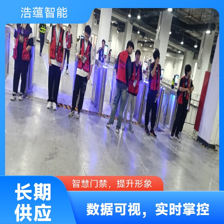 国际消费品防夹闸机租赁 智能感应避免夹伤观展人员