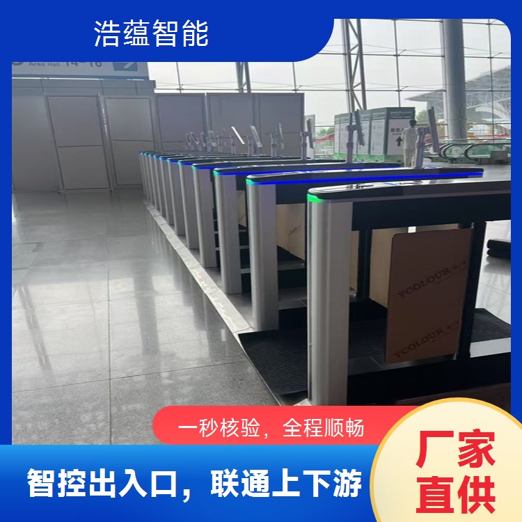 租赁闸机用于建设峰展览会，实现快速的人员入场