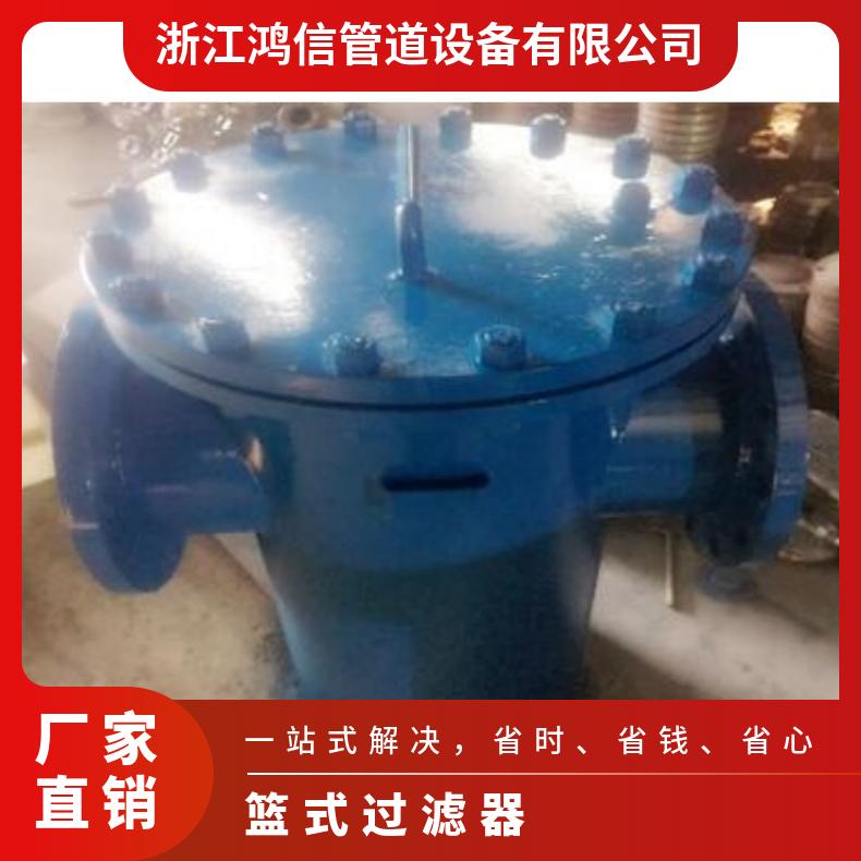 鸿信管道 篮式过滤器提篮式除污器快开燃气蓝304不锈钢工业用直通