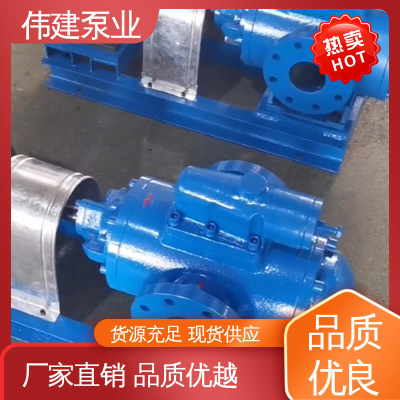 伟建生产 低噪燃油 石蜡树脂用 防水防锈 卧式螺杆泵