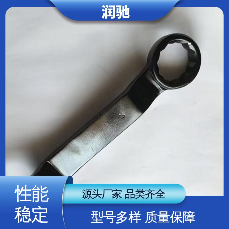润驰生产 24-85mm 整体锻造工艺 弯柄敲击扳手 加长重型