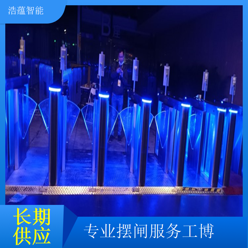 工业博览会摆闸闸机租赁 - 人脸识别二维码款 + 博览备用闸