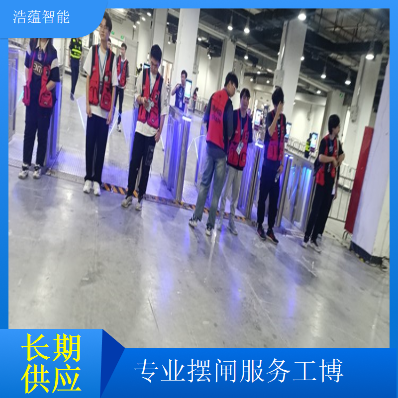 工业博览会摆闸闸机租赁 - 防尾随人脸识别款 + 短期租用调试