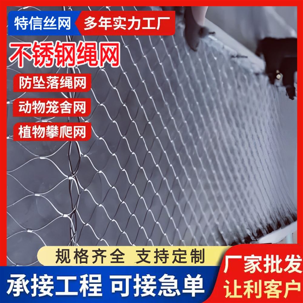 特信直供 不锈钢卡扣绳网 厂家供应 材质优良 高空专用 铝