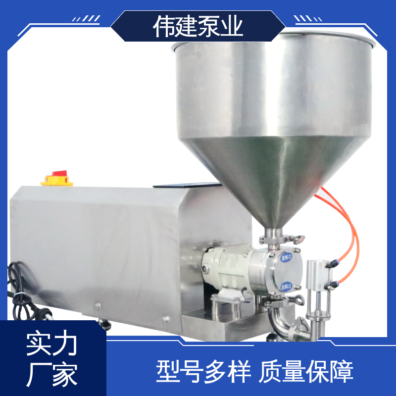 伟建定制 316不锈钢材质 果酱灌装机 运行噪音小 输出量稳定