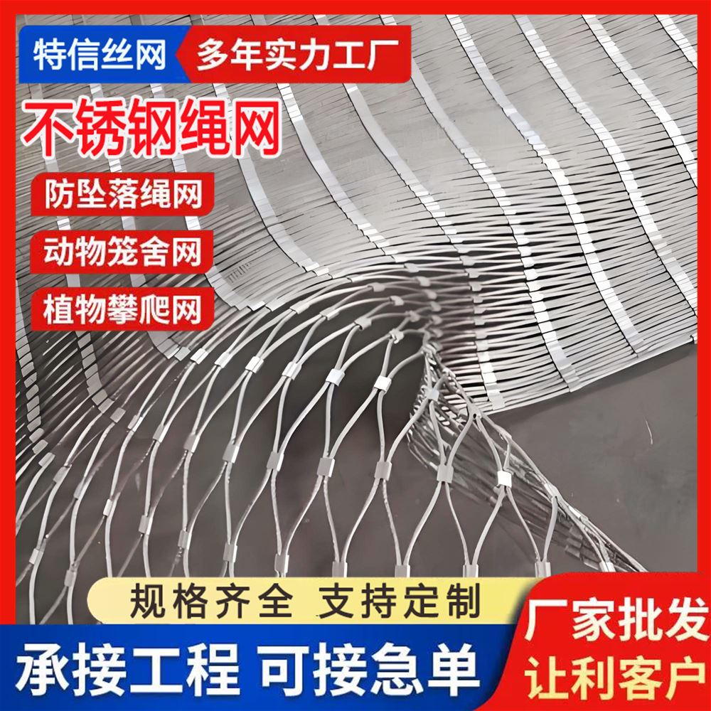 特信直供 动物园钢丝绳网 规格齐全 发货迅速 不生锈寿命长 201