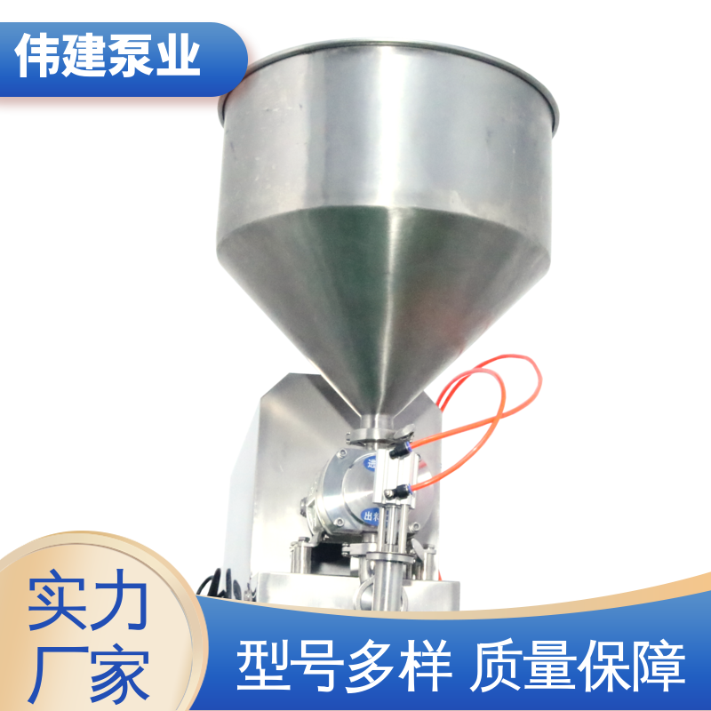 伟建定制 304不锈钢材质 番茄酱灌装机 体积小重量轻 运行噪音小