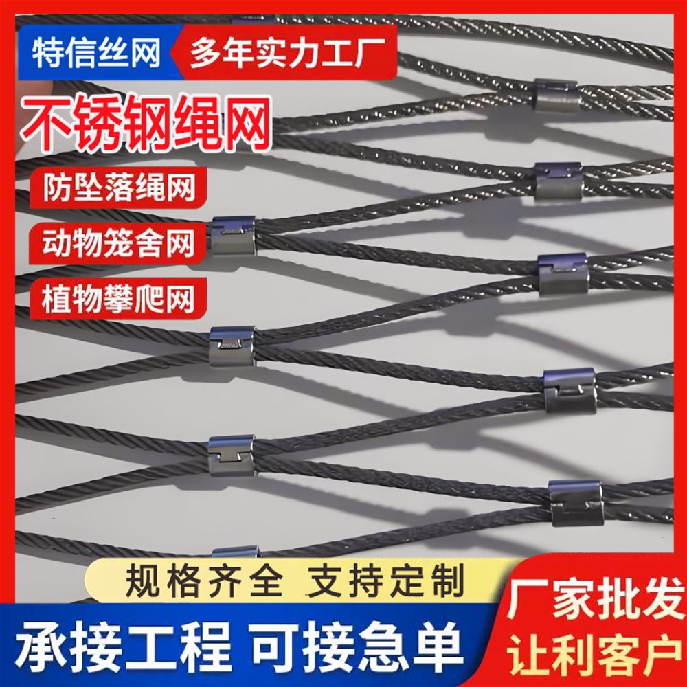 特信直售 景区围栏网 材质优良 厂家供应 高空防坠落专用 316l