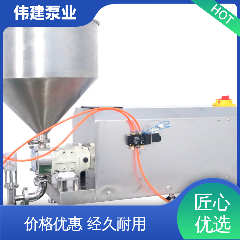 伟建 316不锈钢材质 鲅鱼馅灌装机 体积小重量轻 防拉丝