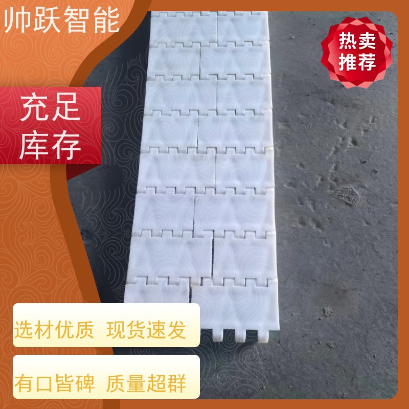 帅跃智能 食品饲料传送带 提盖机链板 工业专用 运行稳定
