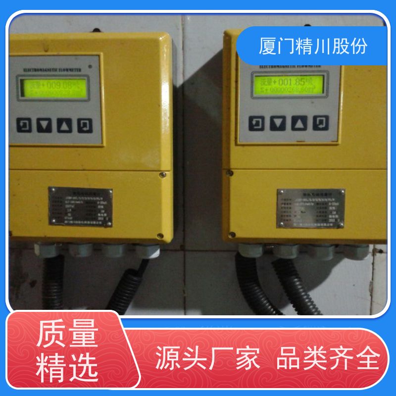 精川合成革厂分体式电磁流量计带接地环保证精度