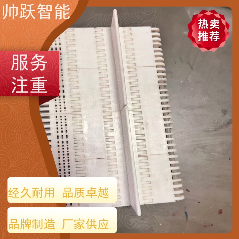帅跃智能 养殖场输送带 POM塑料链板 防粘性佳耐腐蚀